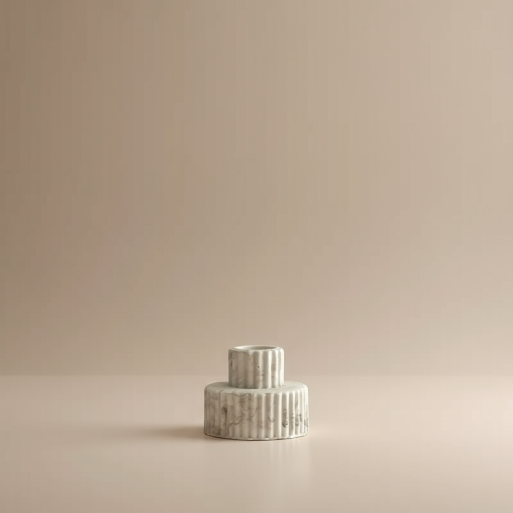 Ribbed Candlestick Holder