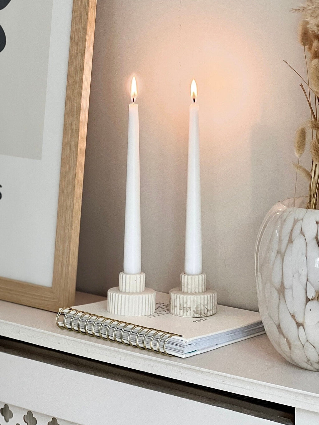 Ribbed Candlestick Holder