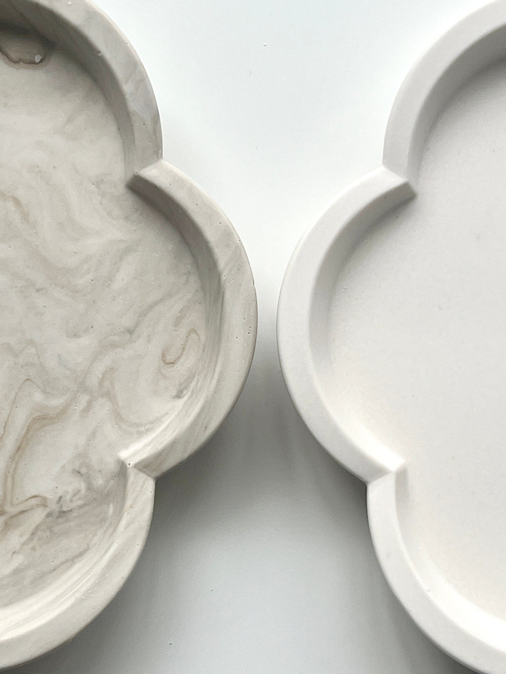 Table Coaster Marble/White (Set of 2)